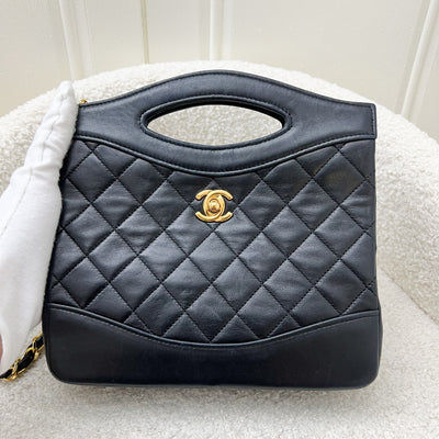 Chanel Vintage 31 Bag in Black Lambskin and 24K GHW