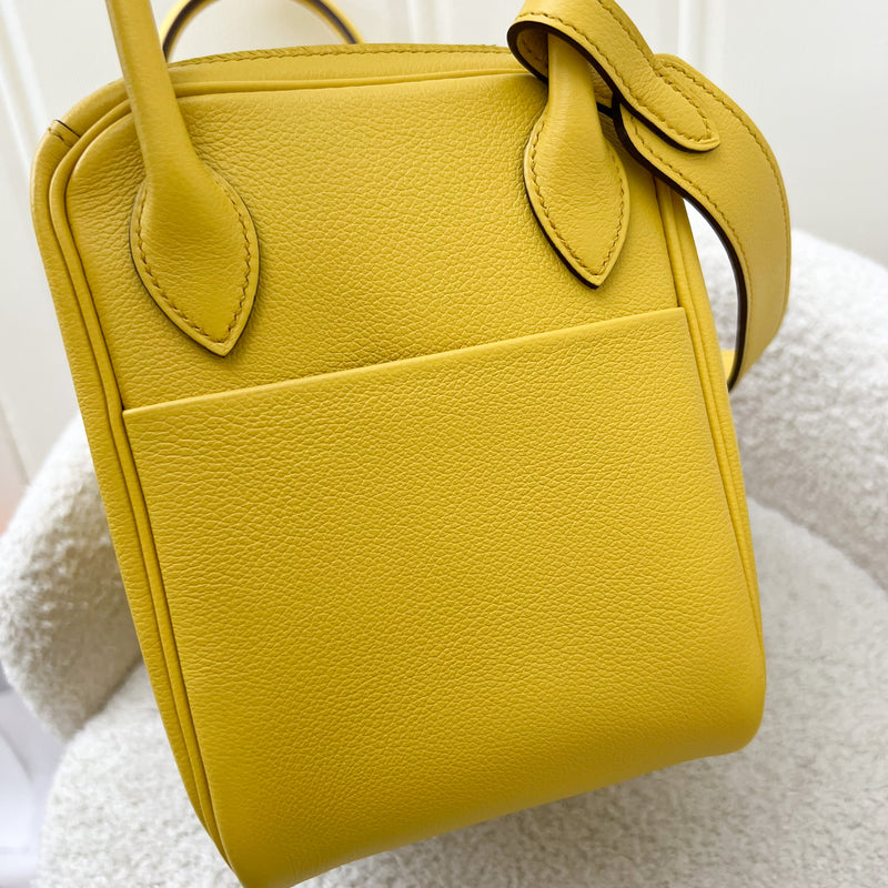 Hermes Lindy 26 in Sun Yellow Evercolor Leather and PHW