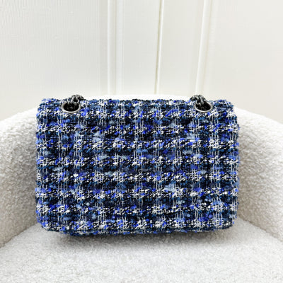 Chanel 2.55 Reissue Mini Flap in 20P Navy / Blue / Black Tweed and RHW