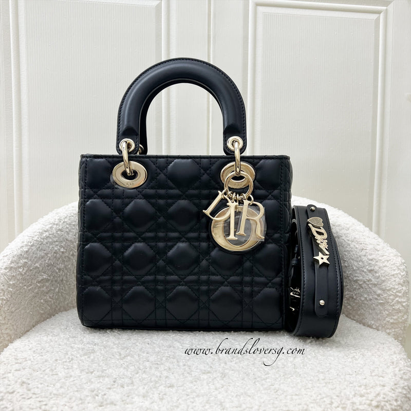 Dior Small Lady Dior ABCDior in Black Lambskin LGHW