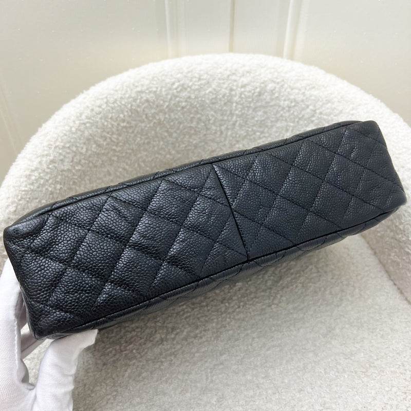 Chanel 16C Two-Tone Day Medium Flap in Distressed Black Caviar and Matte GHW