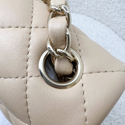 Chanel Classic Mini Rectangle in 22C Beige Stiff Lambskin and LGHW