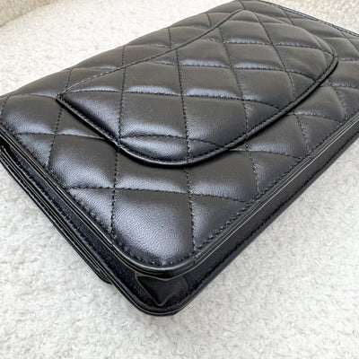 Chanel Classic Wallet on Chain WOC in Black Lambskin and GHW