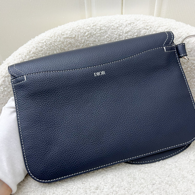 Dior Wristlet in Black Grained Leather and SHW