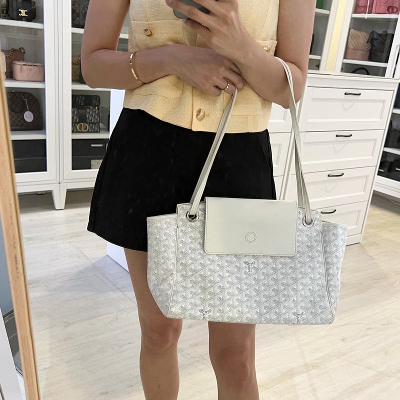 Goyard Rouette Souple PM in Blanc White Signature Canvas