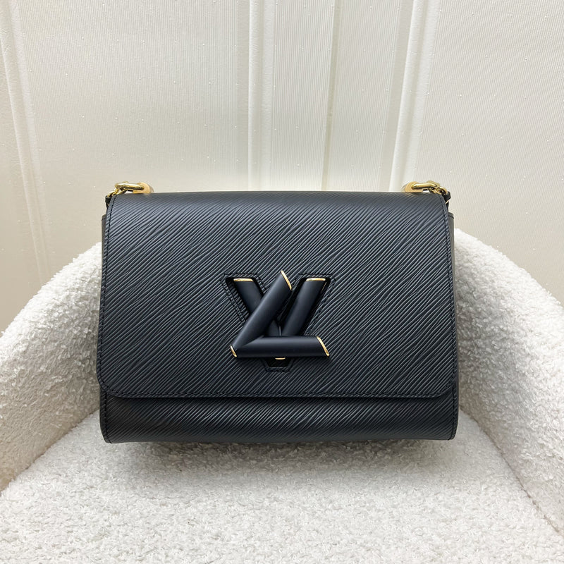 LV Twist MM Shoulder Bag in Black Epi Leather and GHW