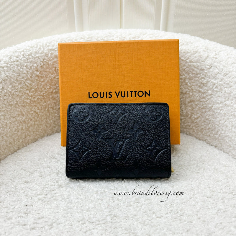 LV Clea Compact Wallet in in Black Monogram Empreinte Leather and GHW