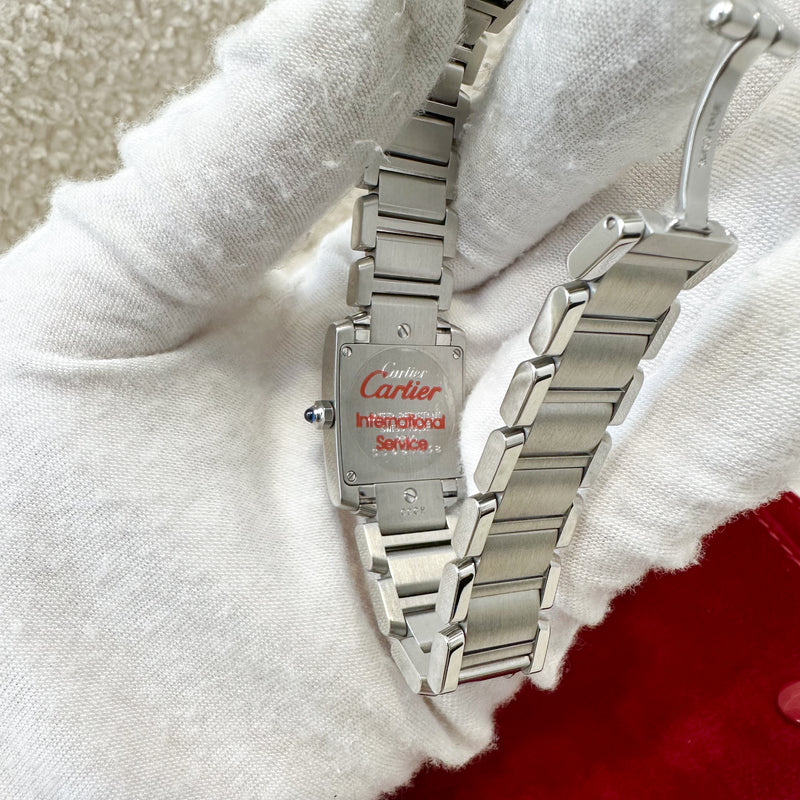 Cartier Small Tank Française Watch in Steel and Quartz Movement (wrist size about 15cm)