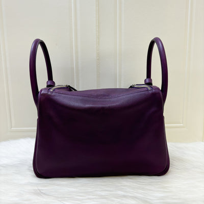 Hermes Lindy 30 in Dark Purple (Likely Cassis) Evercolor Leather and PHW