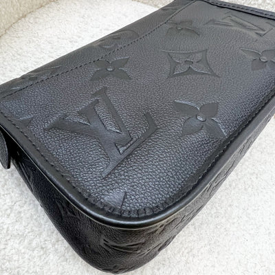 LV Diane Flap Bag in Black Monogram Empriente Leather with Black Strap