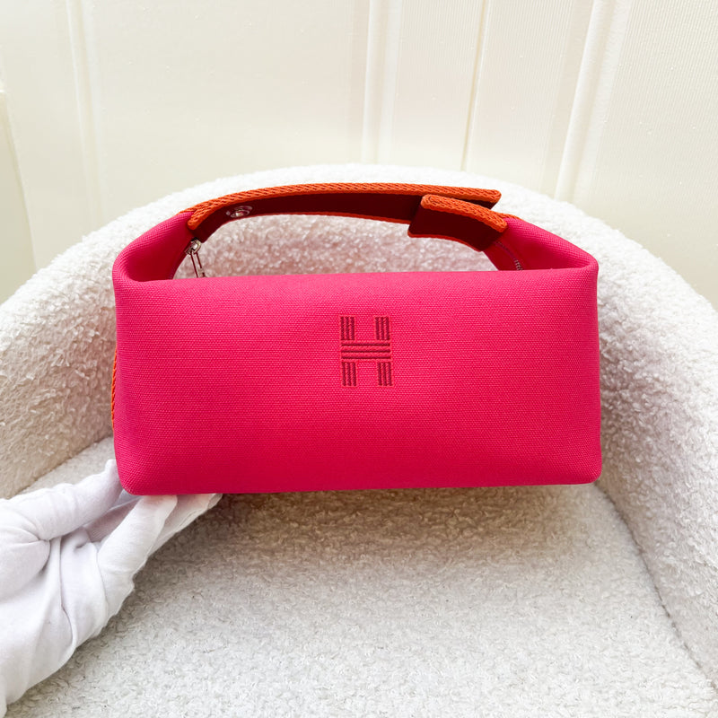 Hermes Bride a Brac PM in Hibiscus Canvas