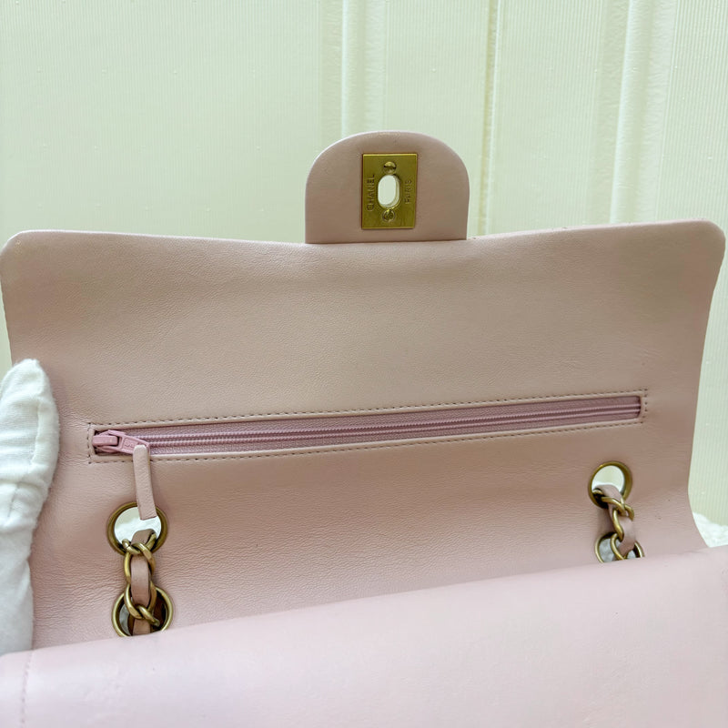 Chanel Vintage Medium Classic Flap CF in Sakura Pink Lambskin and AGHW