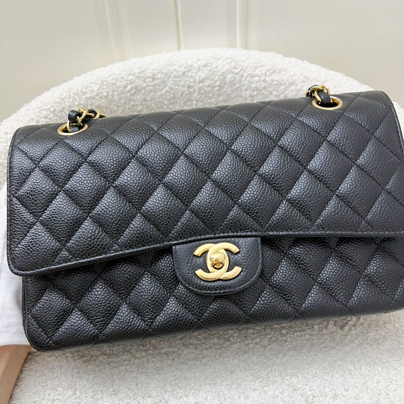 Chanel Medium Classic Flap CF in Black Caviar and GHW