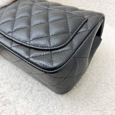 Chanel Classic Mini Square Flap in Black Caviar and LGHW (Model: A35200)