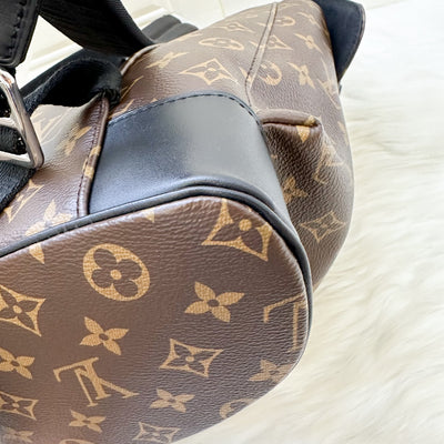 LV Christopher MM Backpack in Monogram Canvas, Black Leather Trim and SHW