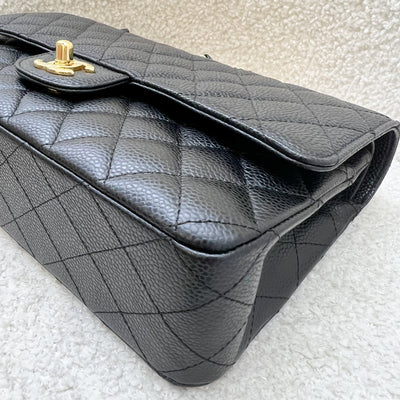 Chanel Medium Classic Flap CF in Black Caviar and 24K GHW