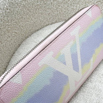 LV Zippy Long Wallet in Pastel Escale Canvas and GHW