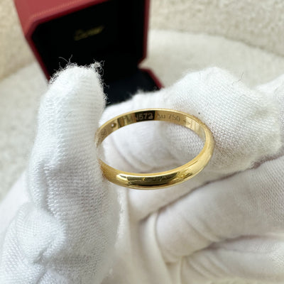 Cartier 1895 Wedding Band in 18K Yellow Gold and 1 Diamond Sz 56