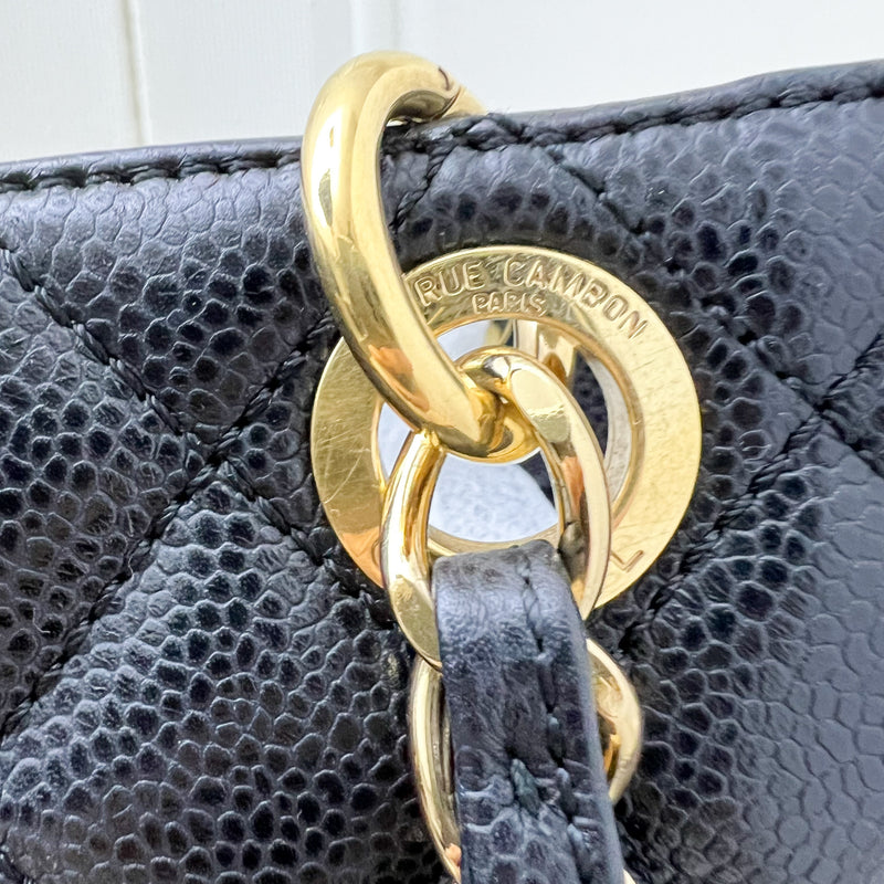 Chanel Petite Shopping Tote PST in Black Caviar and GHW