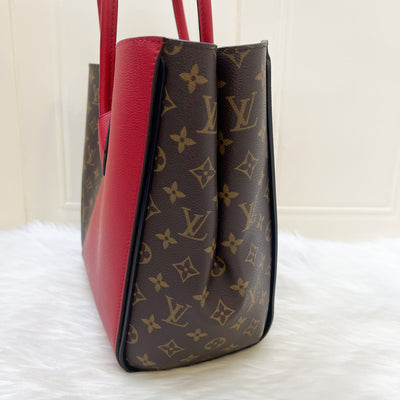 Louis Vuitton LV Kimono Tote Bag in Monogram Canvas, Red Leather and GHW