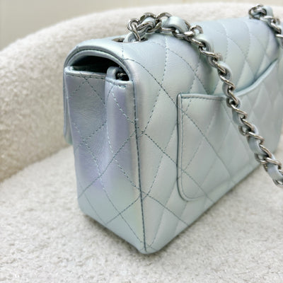 Chanel Mini Rectangle Flap in 21K Iridescent Blue Calfskin and SHW