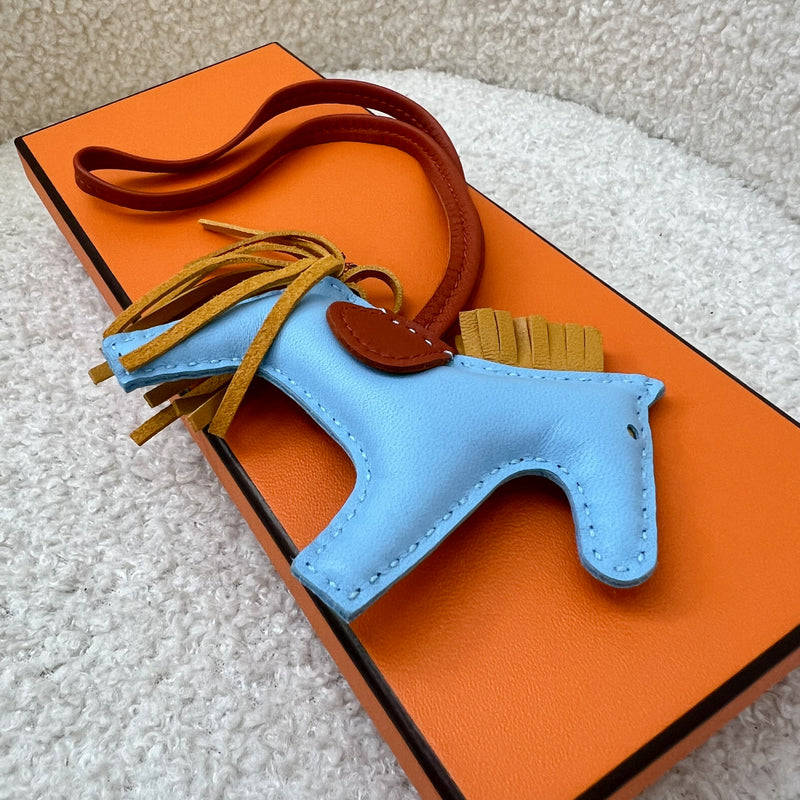 Hermes Rodeo PM Charm in Celeste / Natural Bouton D&