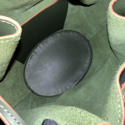 Loewe Balloon Bag in Dark Olive Green Calfskin and GHW