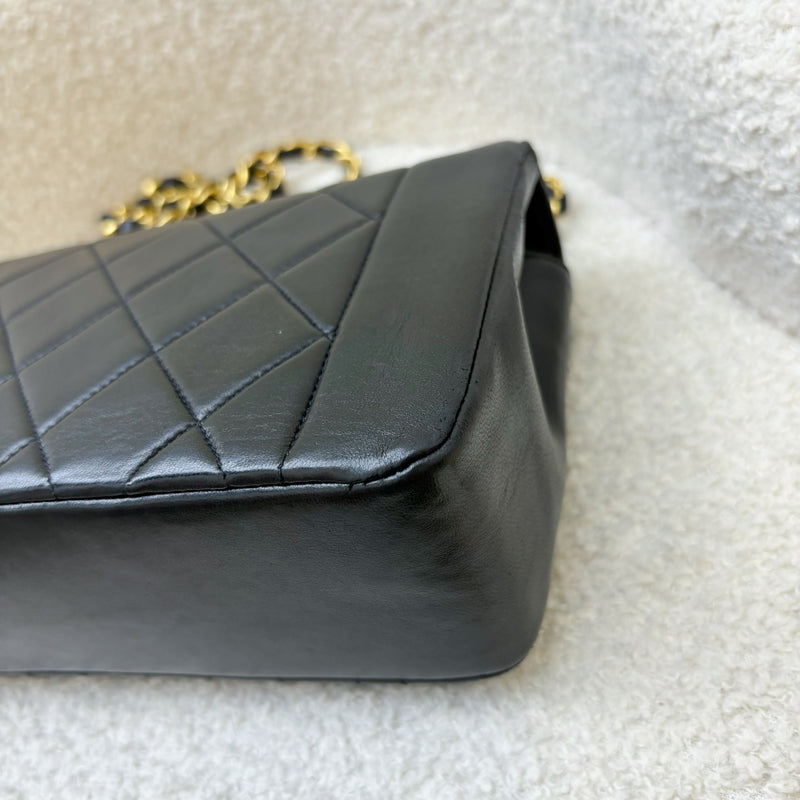 Chanel Small Vintage Diana Flap in Black Lambskin and 24K GHW