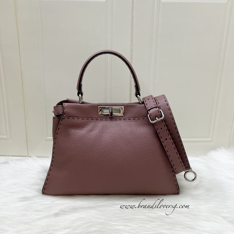 Fendi Medium Peekaboo Selleria Bag in Pink Leather and SHW