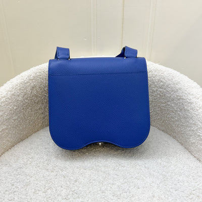 Hermes Della Cavalleria Mini Bag in Bleu France Epsom Leather and PHW