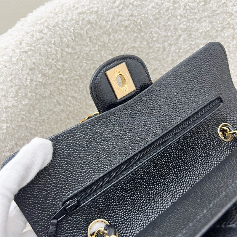 Chanel Small Classic Flap CF in Black Caviar and GHW