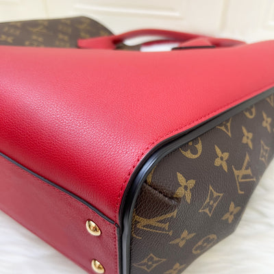 Louis Vuitton LV Kimono Tote Bag in Monogram Canvas, Red Leather and GHW