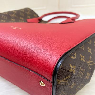 Louis Vuitton LV Kimono Tote Bag in Monogram Canvas, Red Leather and GHW