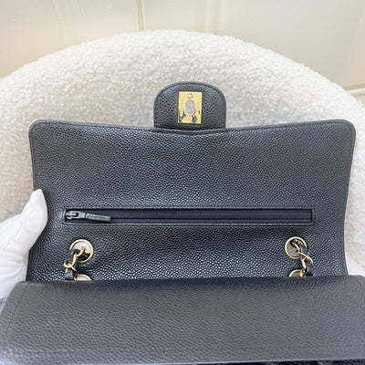 Chanel Medium Classic Flap CF in Black Caviar and 24K GHW