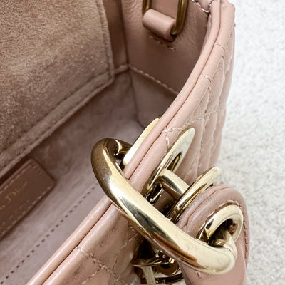 Dior Micro Lady D-Joy Bag in Rose des Vents Cannage Lambskin and LGHW (Model: S0910ONGE, Colour: M49P)