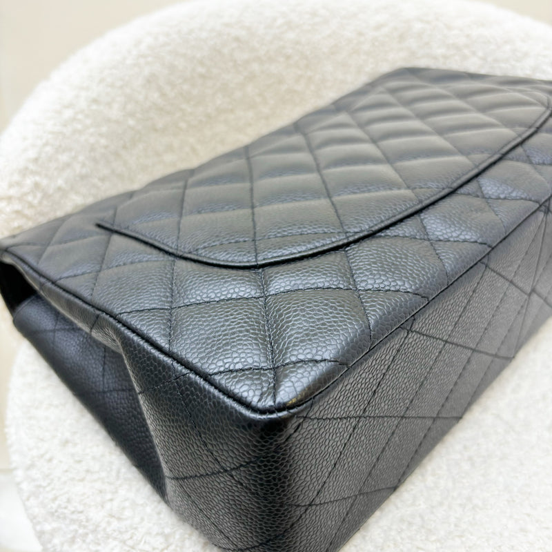 Chanel Jumbo Classic Flap SF in Black Caviar and SHW