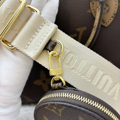 LV Onthego PM in Monogram and Reverse Monogram Canvas and GHW