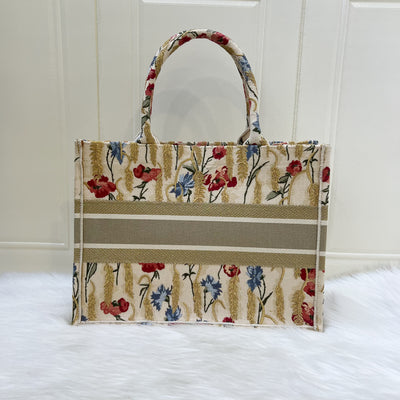 Dior Medium Book Tote in Hibiscus Floral Canvas