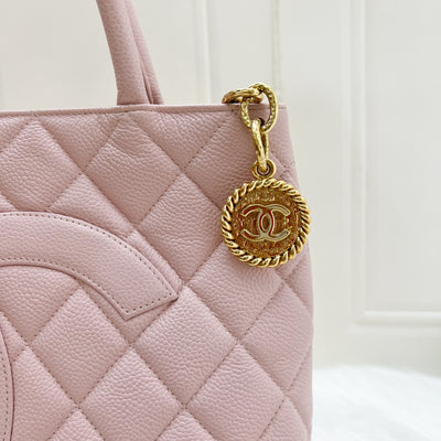 Chanel Vintage Medallion Tote in Sakura Pink Caviar and GHW