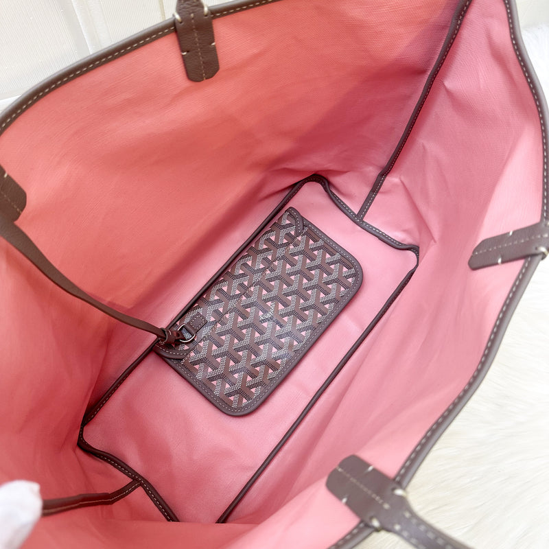 Goyard Saint Louis Claire Voie PM Tote in Limited Edition Grey / Pink Canvas and Pink Interior