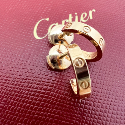 Cartier Love Earrings in 18K Rose Gold