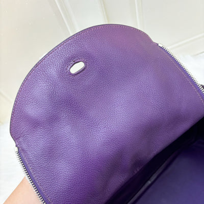 Hermes Lindy 30 in Dark Purple (Likely Cassis) Evercolor Leather and PHW