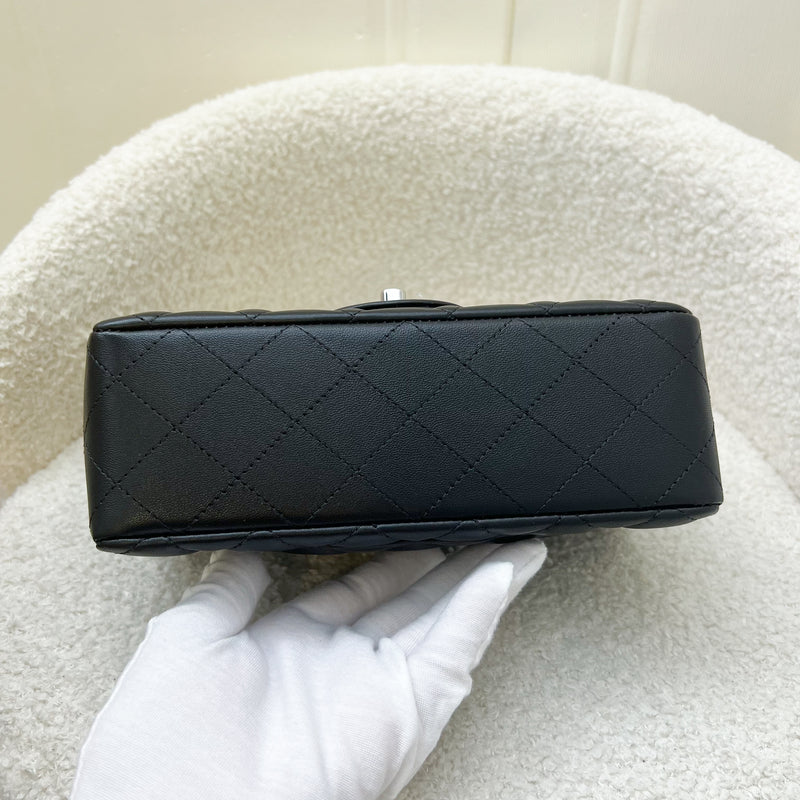 Chanel Classic Mini Rectangle Flap in Black Lambskin and SHW