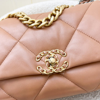 Chanel 19 Small Flap in 21K Caramel Lambskin 3-tone HW