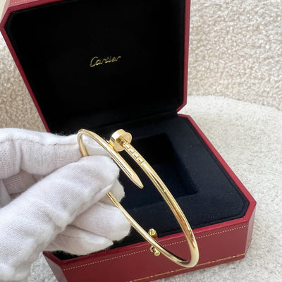 Cartier Juste Un Clou JUC Bracelet Small Model in 18K Yellow Gold Sz 17