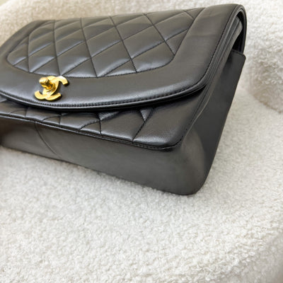 Chanel Medium Diana Flap in Black Lambskin and 24K Plated GHW