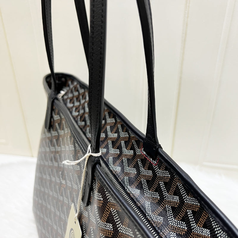 Goyard Artois PM Tote in Black Signature Goyardine Canvas