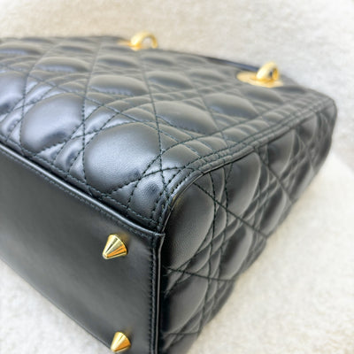 Dior Medium Lady Dior in Black Lambskin and GHW