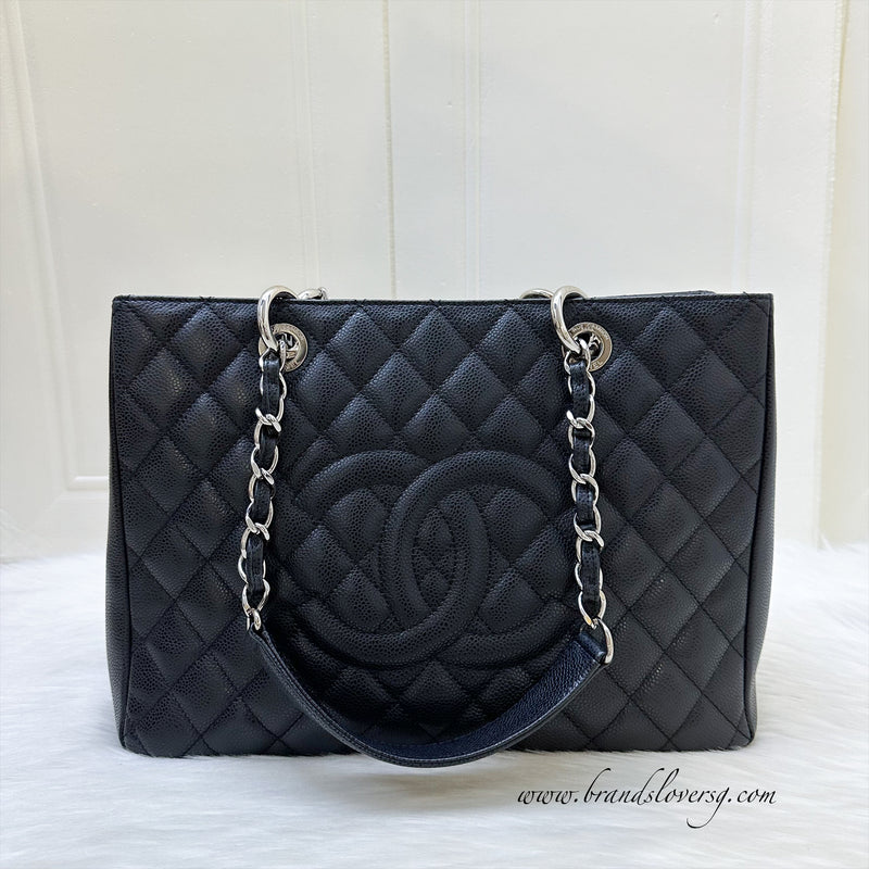 Chanel Grand Shopping Tote GST in Black Caviar and SHW