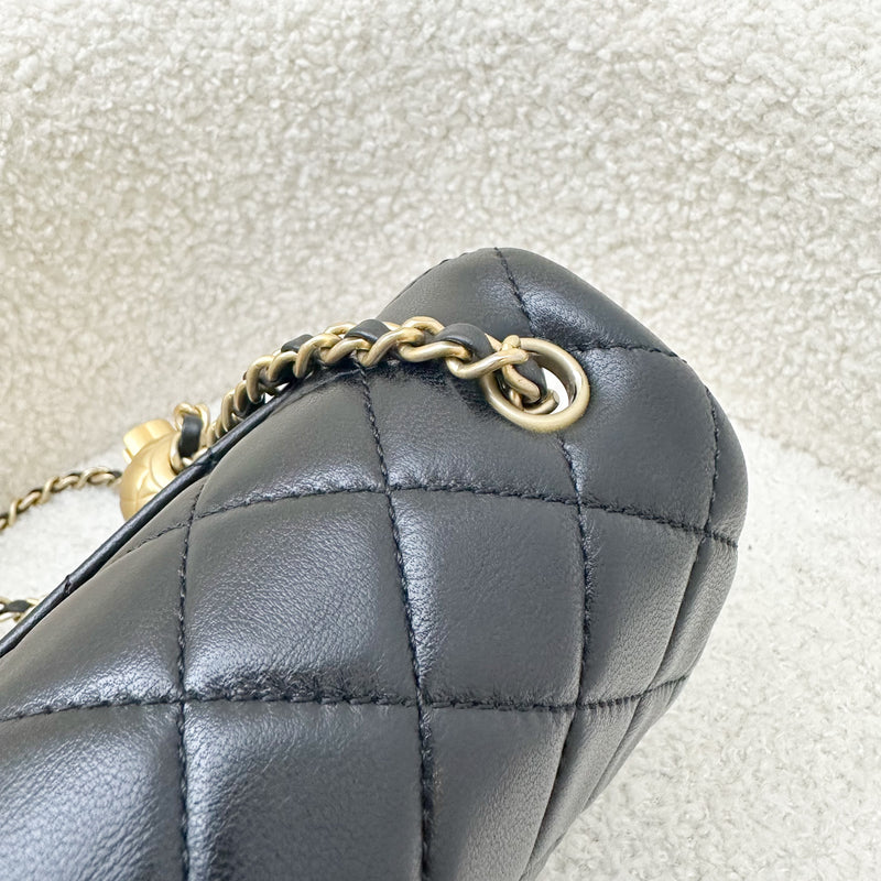 Chanel Pearl Crush Mini Rectangle Flap in Black Lambskin and AGHW
